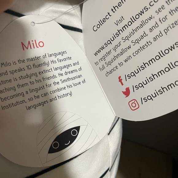 Squishmallow Milo The Mummy 6 Stuffed 